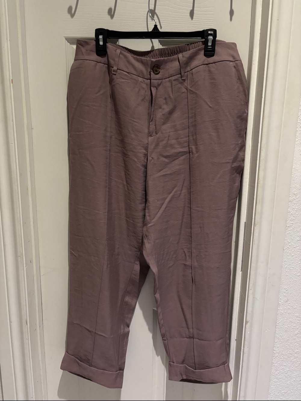 A New Day Relaxed Slacks in Mauve Pink